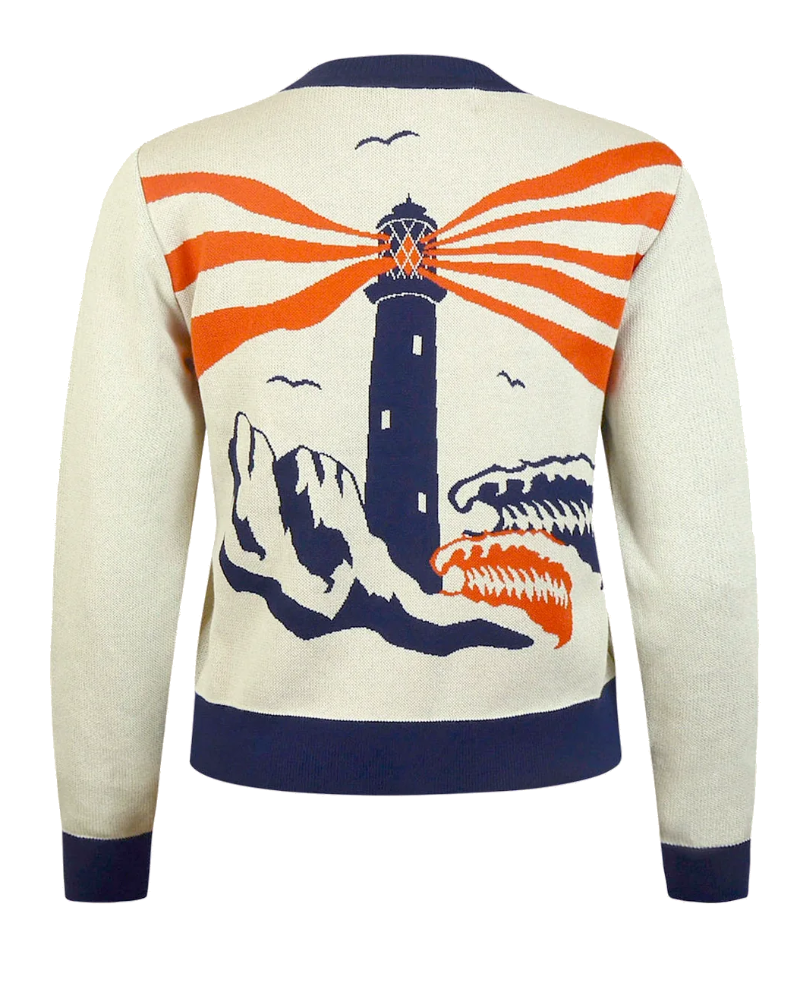 Handmade lighthouse knit cardigan