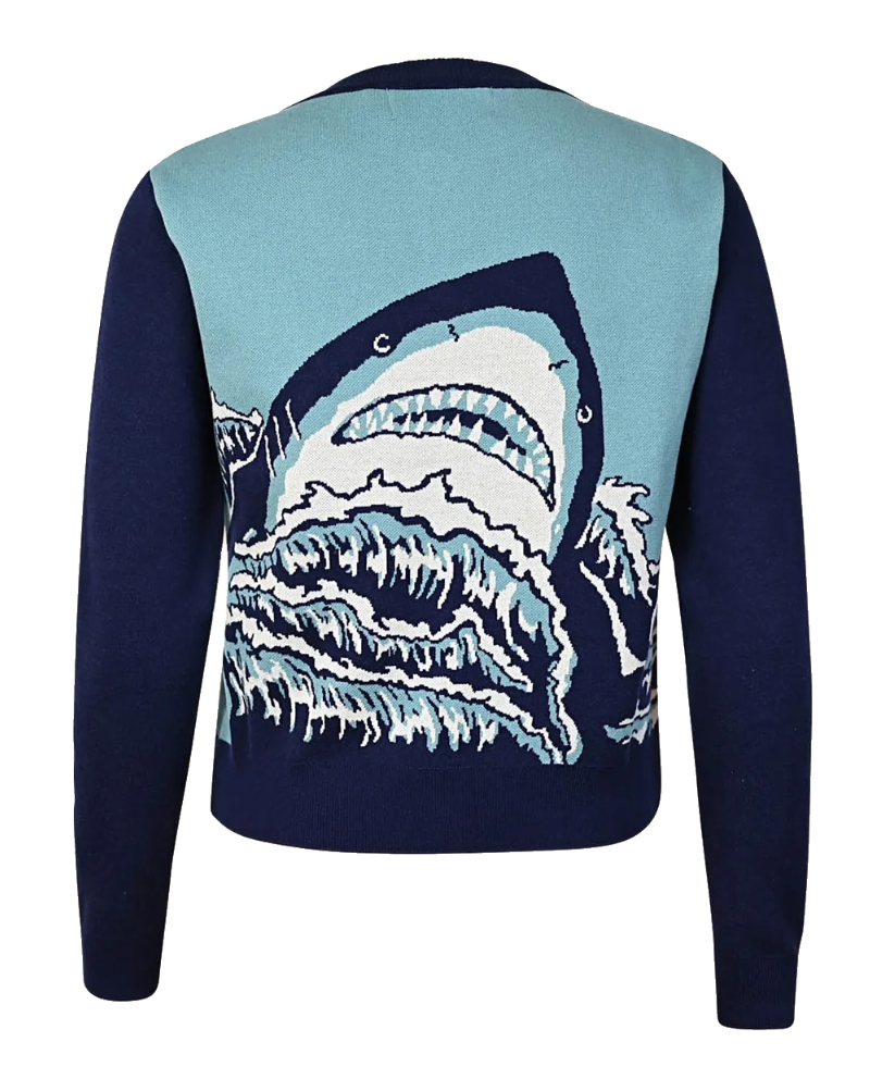 Handmade shark knit cardigan